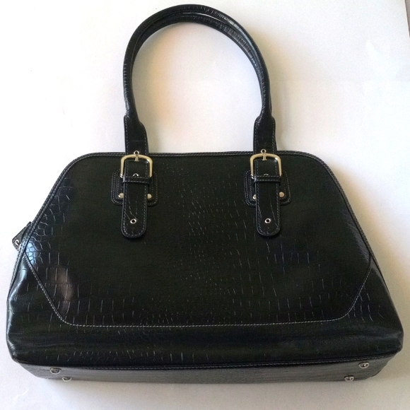 Merona large black animal print purse. - Picture 2 of 11